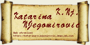 Katarina NJegomirović vizit kartica